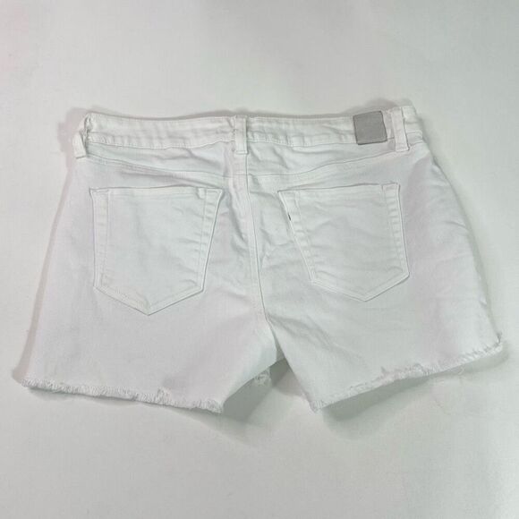 Level 99 Jean Shorts Womens 28 Chelsea White Cut Off Denim Distressed Mid Rise - Picture 8 of 10